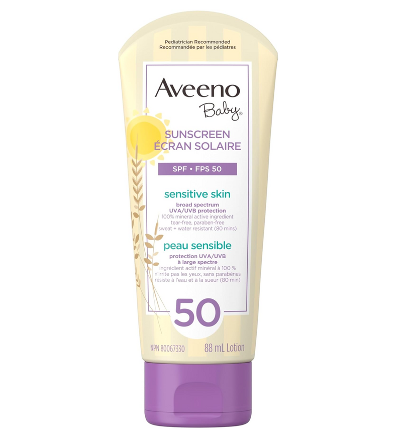 Aveeno Baby Continuous Protection Sensitive Skin Sunscreen SPF50 88ml